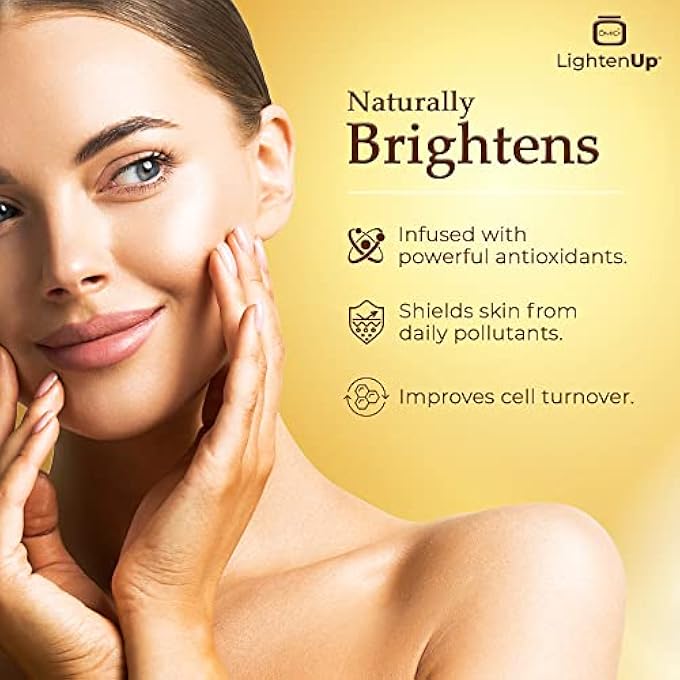OMIC LIGHTEN-UP LIGHTENUP VITAMIN D SERUM FOR FACE - 1 FL OZ / 30 ML - NATURAL AND ORGANIC ANTI AGING VITAMIN C FACIAL SERUM - PERFECT SPOT CORRECTOR FOR FACE - HYDRATING & BRIGHTENING SKIN REJUVENATING SERUM - Image 3